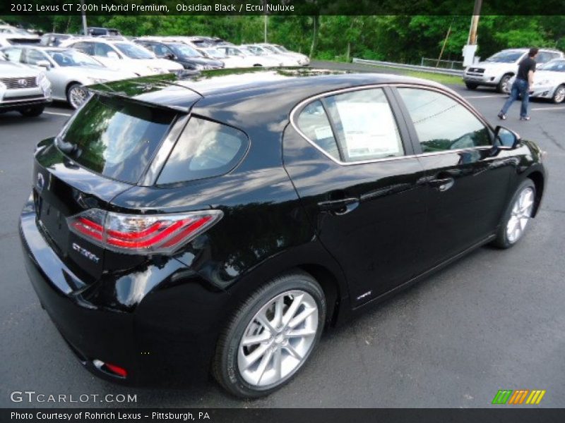 Obsidian Black / Ecru Nuluxe 2012 Lexus CT 200h Hybrid Premium
