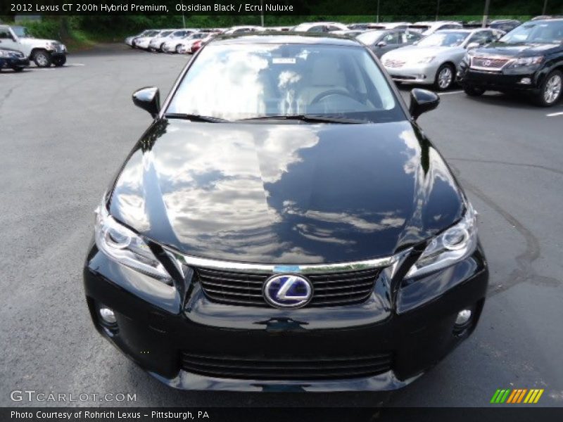 Obsidian Black / Ecru Nuluxe 2012 Lexus CT 200h Hybrid Premium