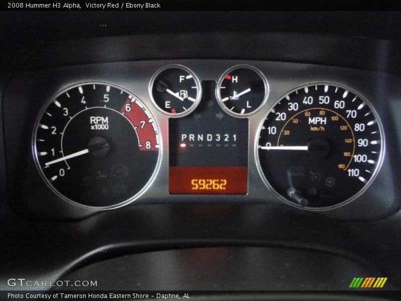 Victory Red / Ebony Black 2008 Hummer H3 Alpha