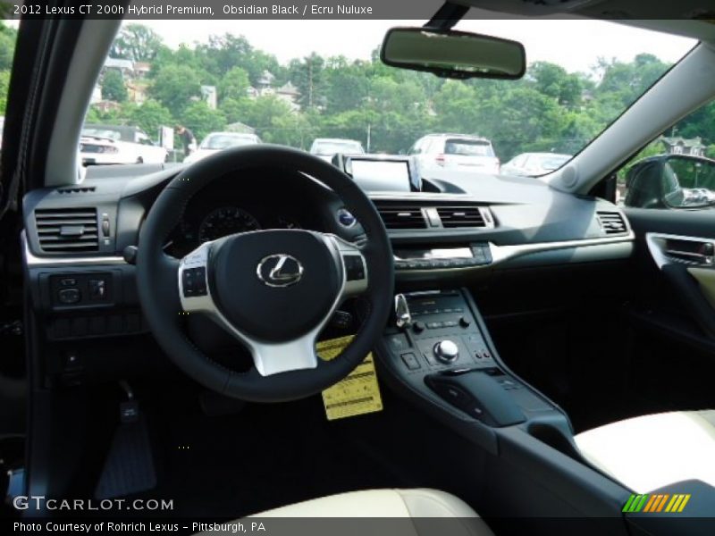 Obsidian Black / Ecru Nuluxe 2012 Lexus CT 200h Hybrid Premium