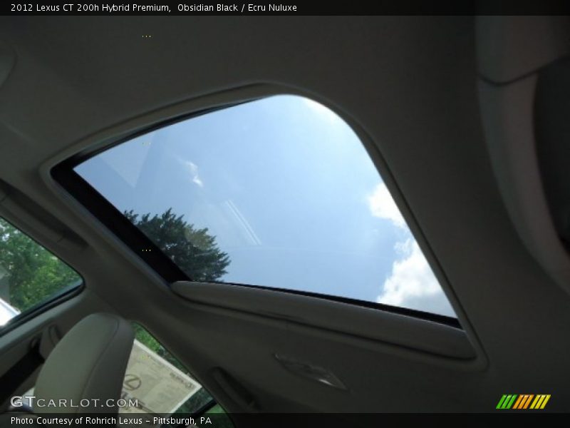 Obsidian Black / Ecru Nuluxe 2012 Lexus CT 200h Hybrid Premium