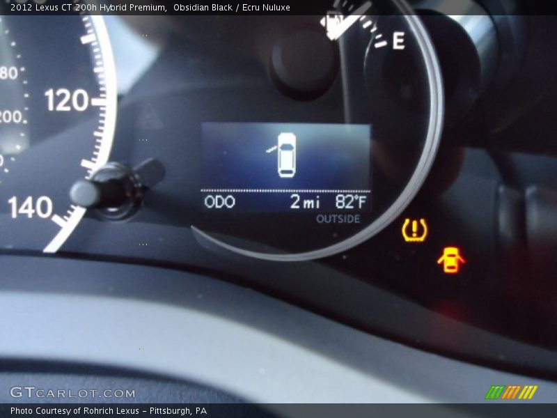 Obsidian Black / Ecru Nuluxe 2012 Lexus CT 200h Hybrid Premium