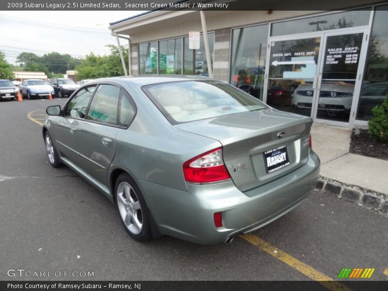 Seacrest Green Metallic / Warm Ivory 2009 Subaru Legacy 2.5i Limited Sedan