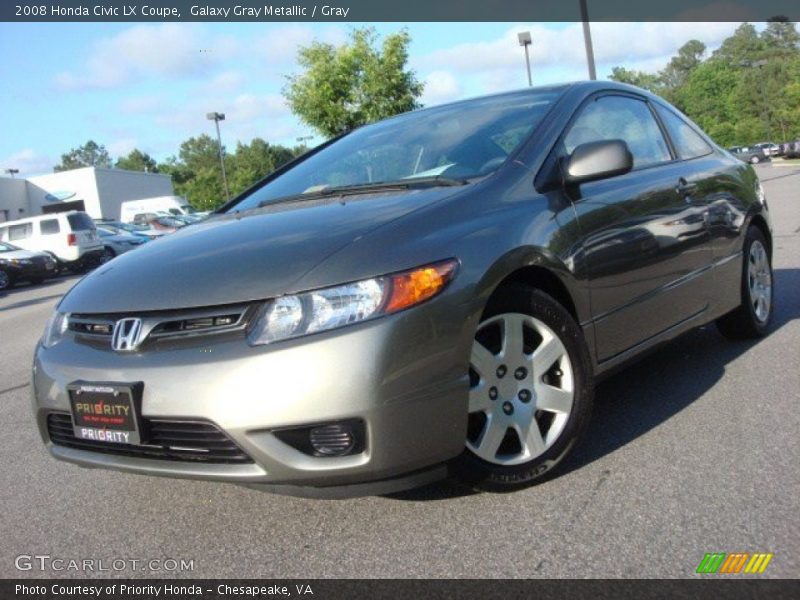 Galaxy Gray Metallic / Gray 2008 Honda Civic LX Coupe
