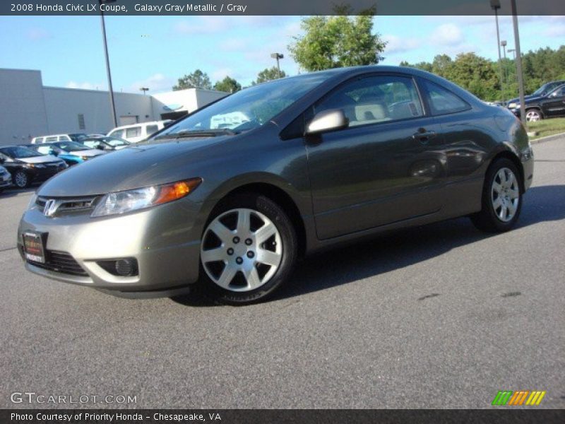 Galaxy Gray Metallic / Gray 2008 Honda Civic LX Coupe