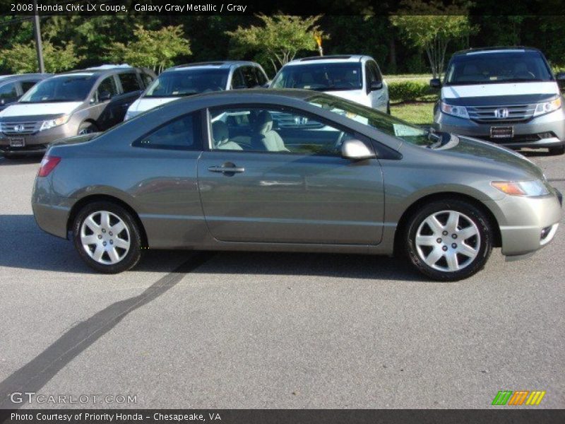 Galaxy Gray Metallic / Gray 2008 Honda Civic LX Coupe
