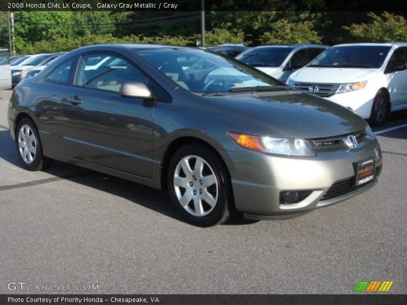 Galaxy Gray Metallic / Gray 2008 Honda Civic LX Coupe