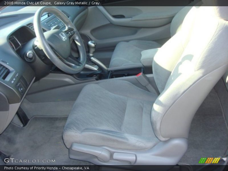 Galaxy Gray Metallic / Gray 2008 Honda Civic LX Coupe