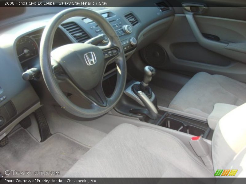 Galaxy Gray Metallic / Gray 2008 Honda Civic LX Coupe