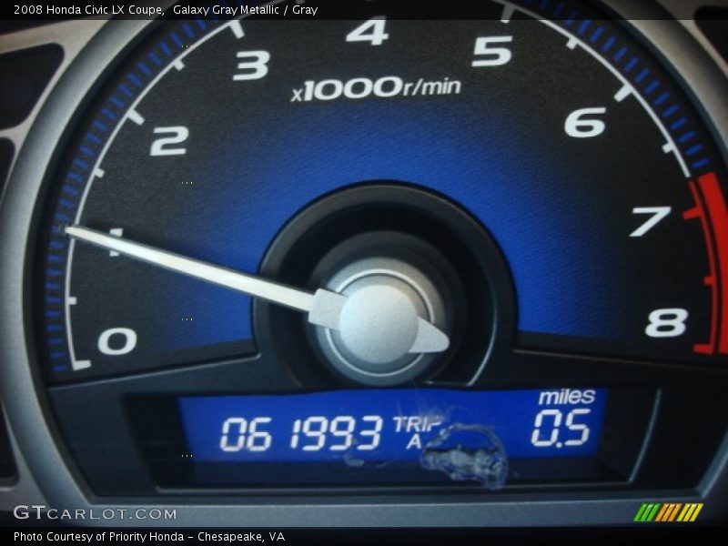 Galaxy Gray Metallic / Gray 2008 Honda Civic LX Coupe