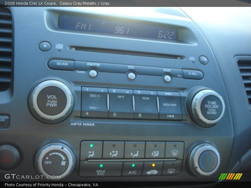 Galaxy Gray Metallic / Gray 2008 Honda Civic LX Coupe