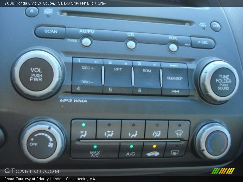 Galaxy Gray Metallic / Gray 2008 Honda Civic LX Coupe