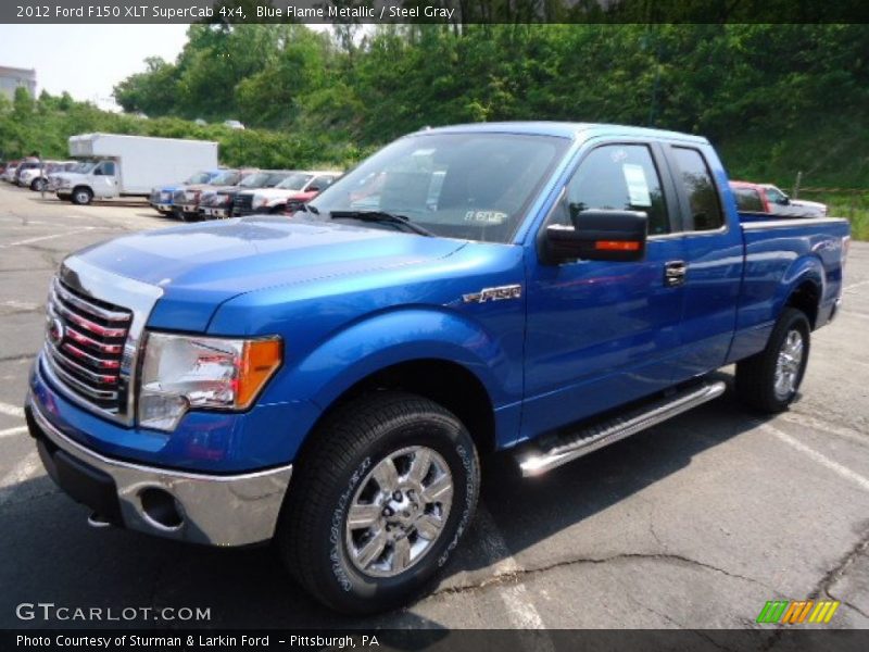 Blue Flame Metallic / Steel Gray 2012 Ford F150 XLT SuperCab 4x4