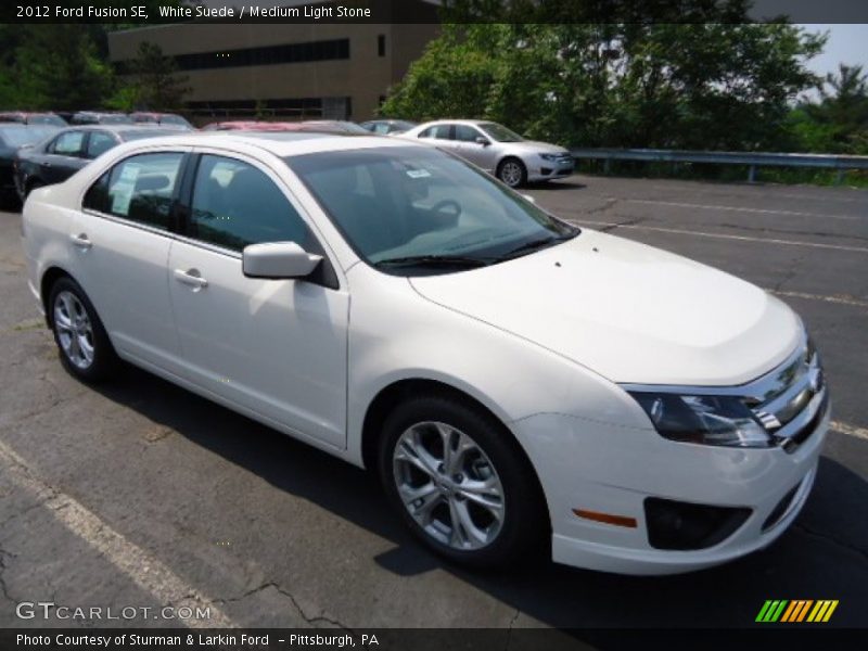 White Suede / Medium Light Stone 2012 Ford Fusion SE