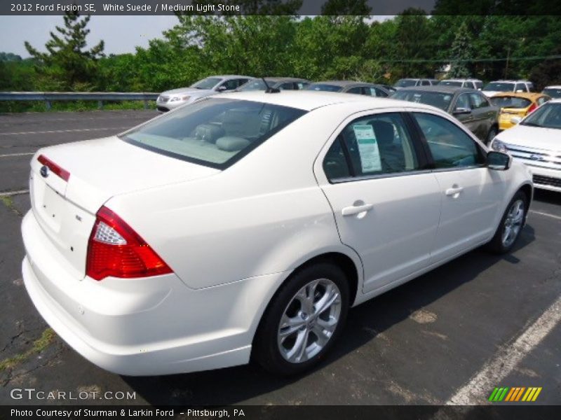 White Suede / Medium Light Stone 2012 Ford Fusion SE