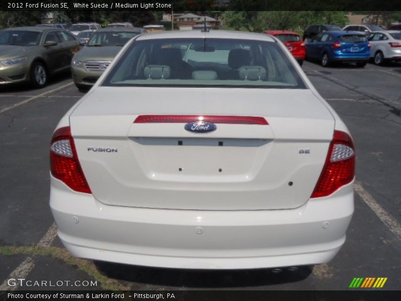 White Suede / Medium Light Stone 2012 Ford Fusion SE