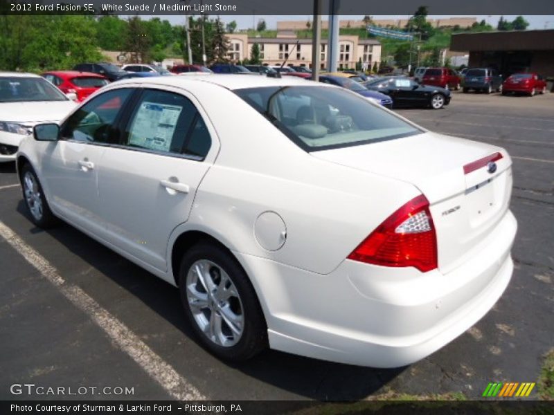 White Suede / Medium Light Stone 2012 Ford Fusion SE
