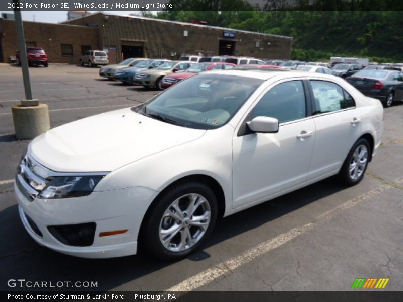White Suede / Medium Light Stone 2012 Ford Fusion SE