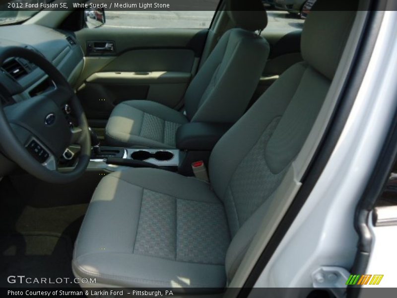 White Suede / Medium Light Stone 2012 Ford Fusion SE