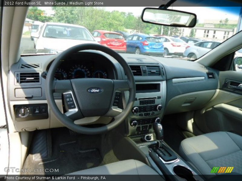 White Suede / Medium Light Stone 2012 Ford Fusion SE