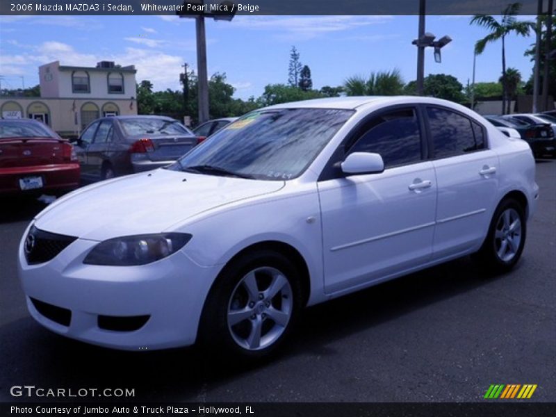 Whitewater Pearl Mica / Beige 2006 Mazda MAZDA3 i Sedan