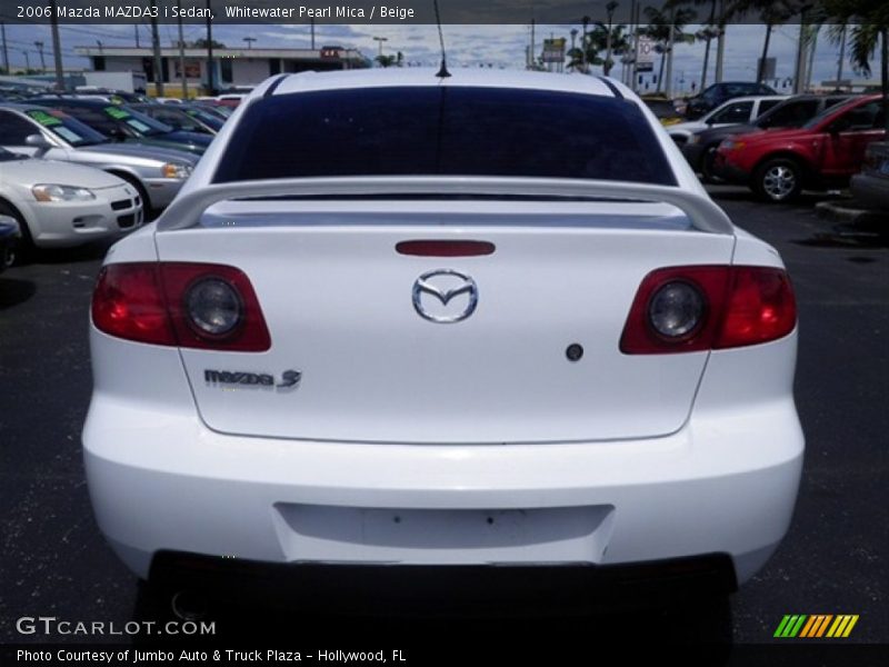 Whitewater Pearl Mica / Beige 2006 Mazda MAZDA3 i Sedan