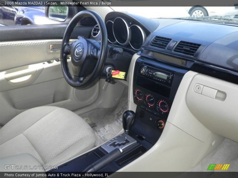 Whitewater Pearl Mica / Beige 2006 Mazda MAZDA3 i Sedan
