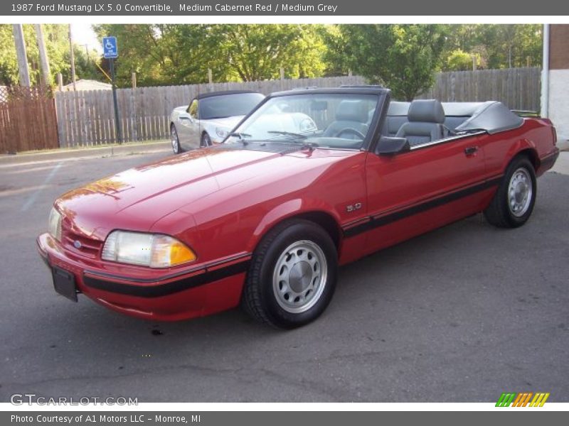 Front 3/4 View of 1987 Mustang LX 5.0 Convertible