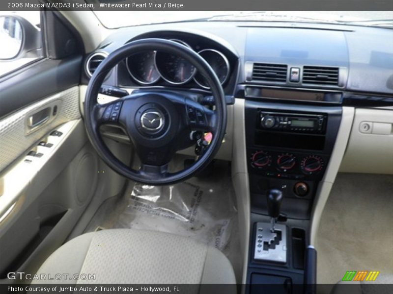 Whitewater Pearl Mica / Beige 2006 Mazda MAZDA3 i Sedan