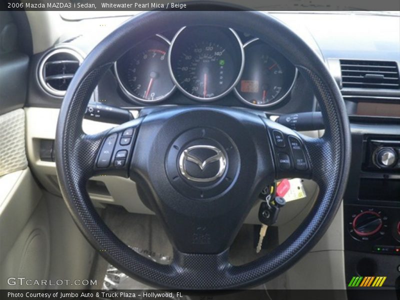 Whitewater Pearl Mica / Beige 2006 Mazda MAZDA3 i Sedan