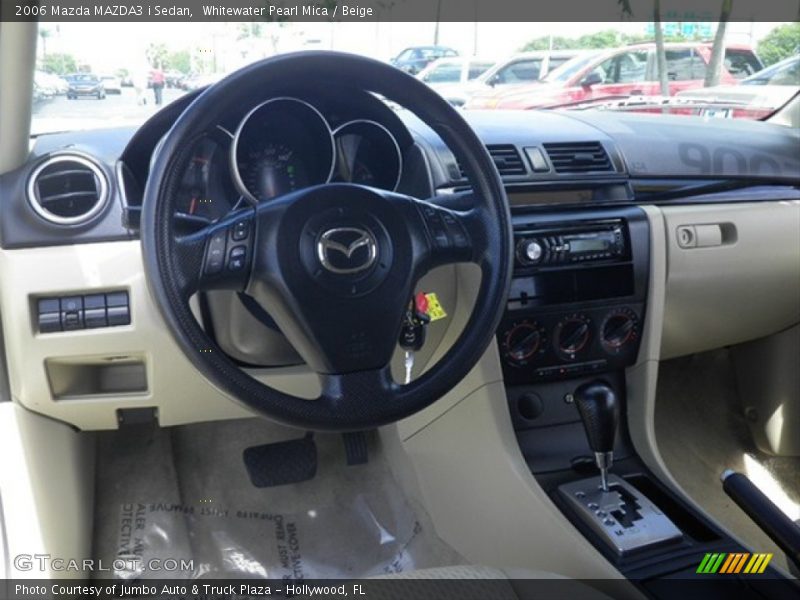 Whitewater Pearl Mica / Beige 2006 Mazda MAZDA3 i Sedan