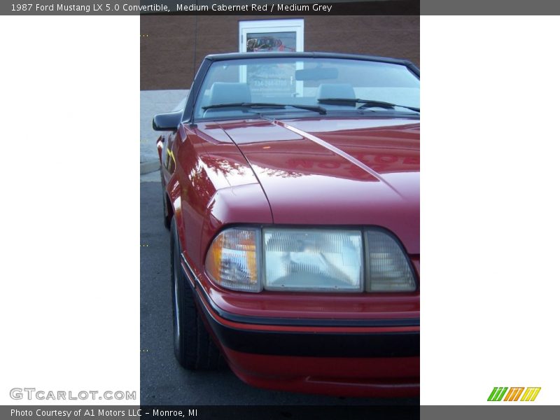 Medium Cabernet Red / Medium Grey 1987 Ford Mustang LX 5.0 Convertible