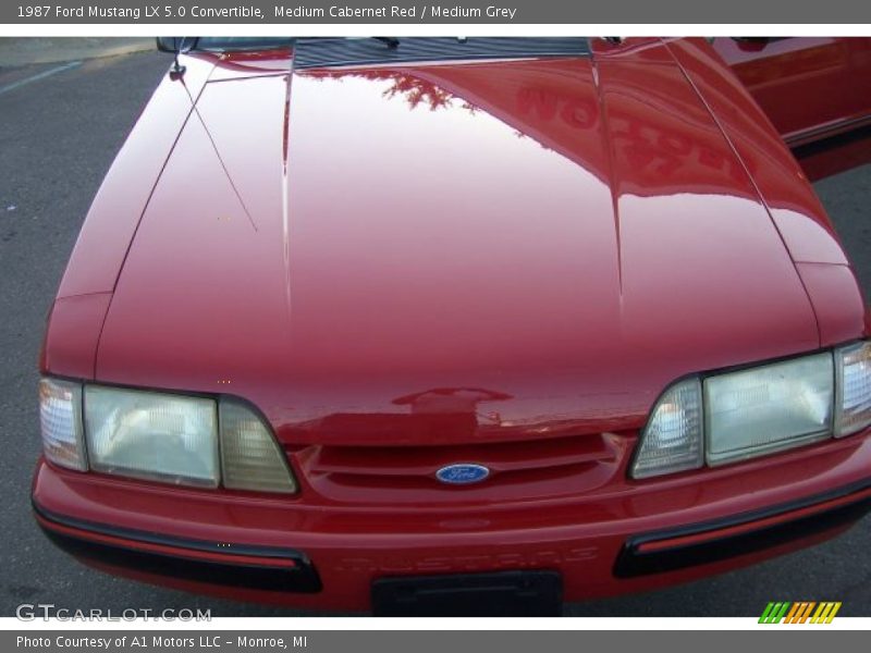 Medium Cabernet Red / Medium Grey 1987 Ford Mustang LX 5.0 Convertible