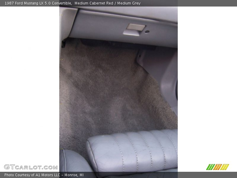 Medium Cabernet Red / Medium Grey 1987 Ford Mustang LX 5.0 Convertible