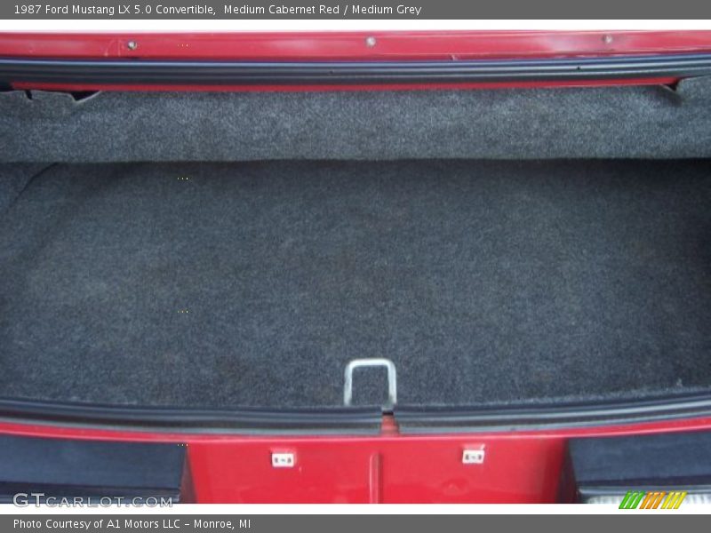Medium Cabernet Red / Medium Grey 1987 Ford Mustang LX 5.0 Convertible