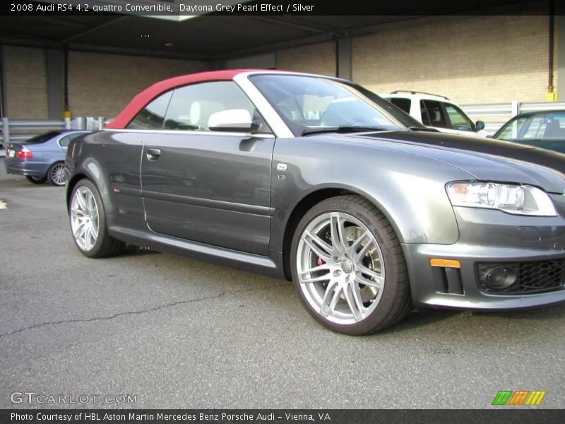 Daytona Grey Pearl Effect / Silver 2008 Audi RS4 4.2 quattro Convertible