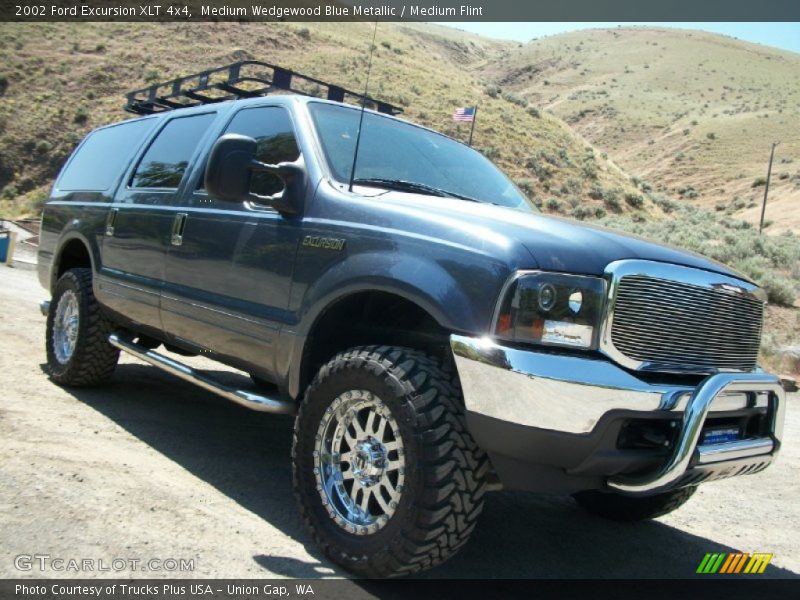 Medium Wedgewood Blue Metallic / Medium Flint 2002 Ford Excursion XLT 4x4