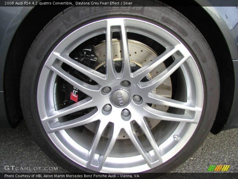 Daytona Grey Pearl Effect / Silver 2008 Audi RS4 4.2 quattro Convertible