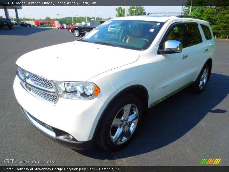 Stone White / Black/Tan 2011 Dodge Durango Citadel