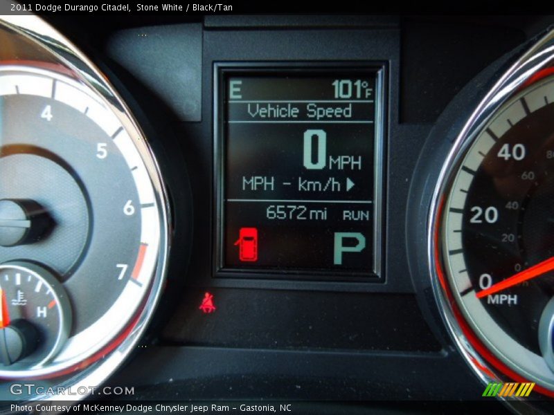Stone White / Black/Tan 2011 Dodge Durango Citadel