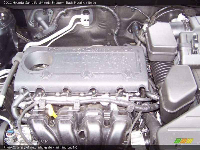 Phantom Black Metallic / Beige 2011 Hyundai Santa Fe Limited