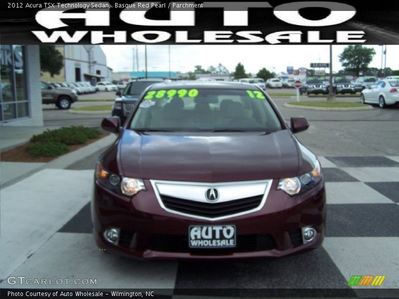 Basque Red Pearl / Parchment 2012 Acura TSX Technology Sedan