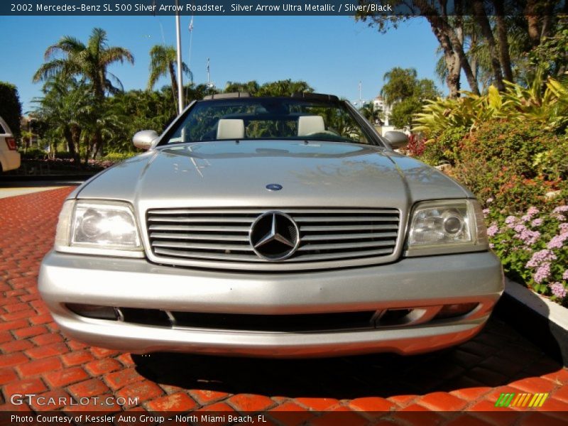 Silver Arrow Ultra Metallic / Silver/Black 2002 Mercedes-Benz SL 500 Silver Arrow Roadster