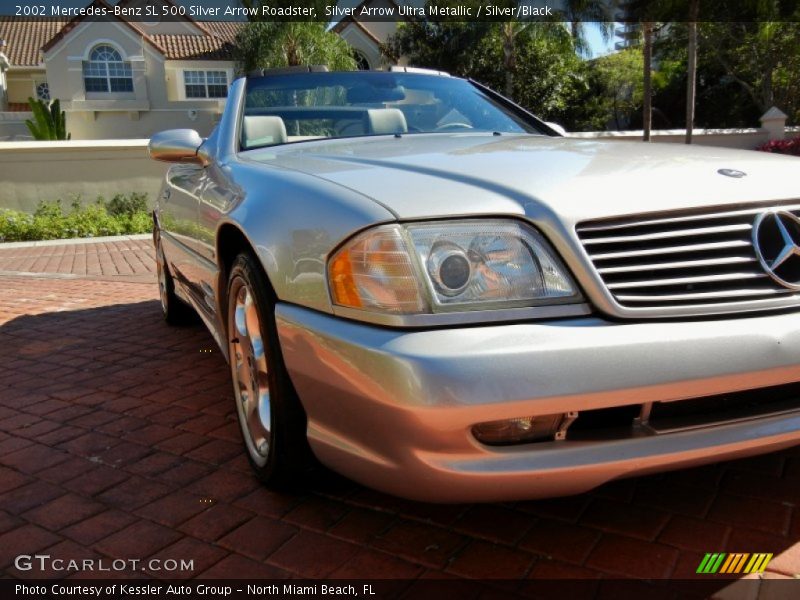 Silver Arrow Ultra Metallic / Silver/Black 2002 Mercedes-Benz SL 500 Silver Arrow Roadster