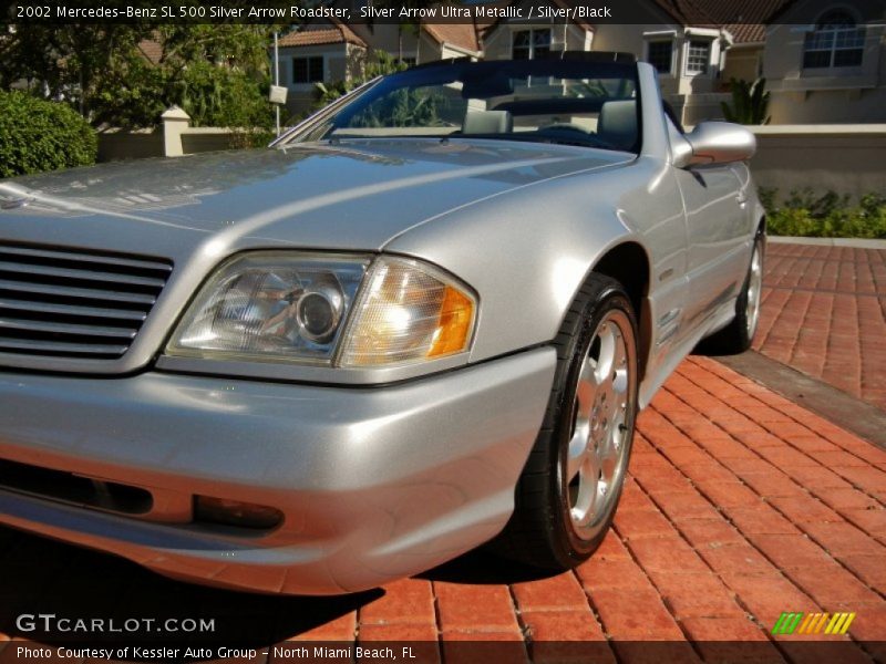 Silver Arrow Ultra Metallic / Silver/Black 2002 Mercedes-Benz SL 500 Silver Arrow Roadster