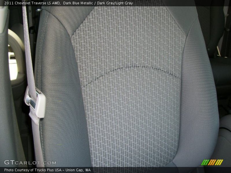 Dark Blue Metallic / Dark Gray/Light Gray 2011 Chevrolet Traverse LS AWD