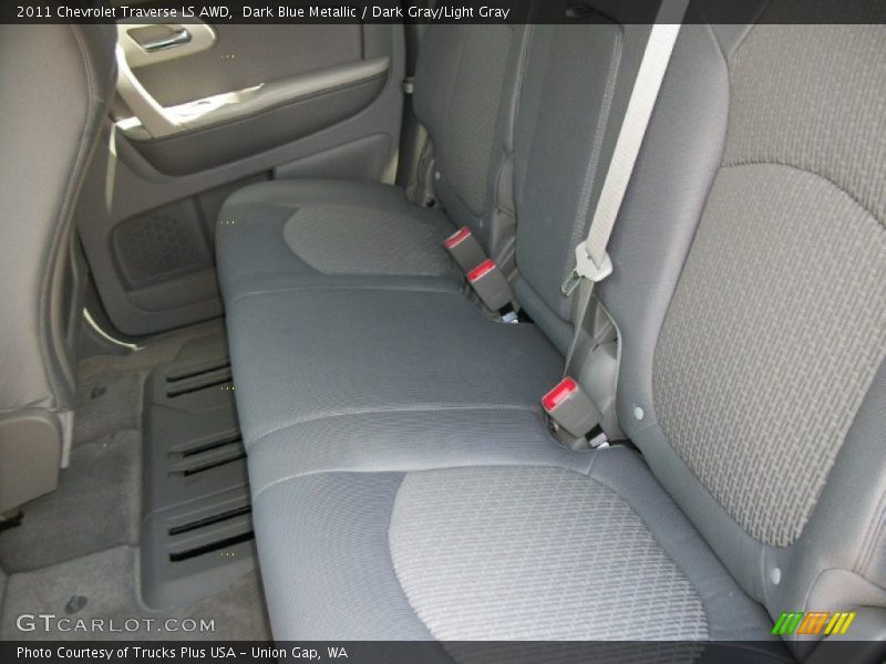 Dark Blue Metallic / Dark Gray/Light Gray 2011 Chevrolet Traverse LS AWD