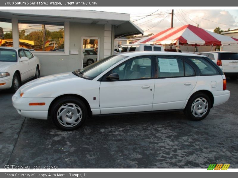 Bright White / Gray 2000 Saturn S Series SW2 Wagon