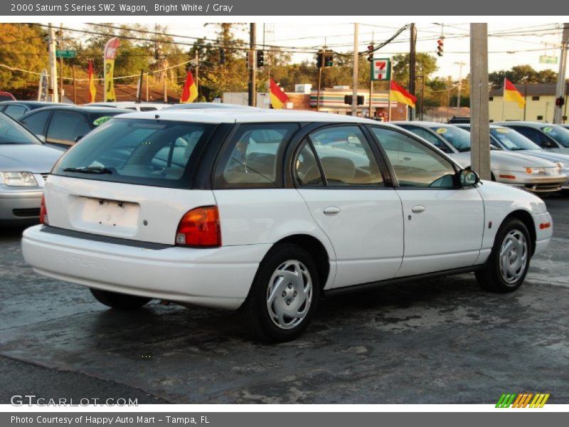 Bright White / Gray 2000 Saturn S Series SW2 Wagon