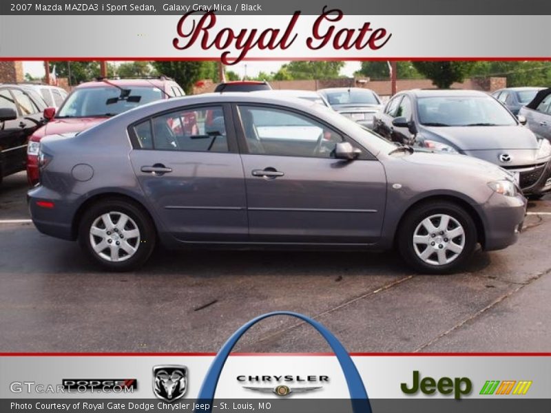 Galaxy Gray Mica / Black 2007 Mazda MAZDA3 i Sport Sedan